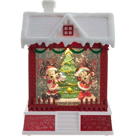 DISNEY Decorazione Natalizia Lanterna Minnie E Topolino Babbo Natale