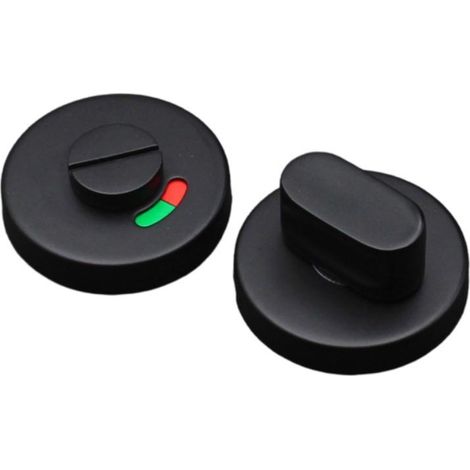 Verrou indicateur de salle de bain en acier inox brossé avec cache-vis, compact 7.5cm x 5.7cm (1/5)
