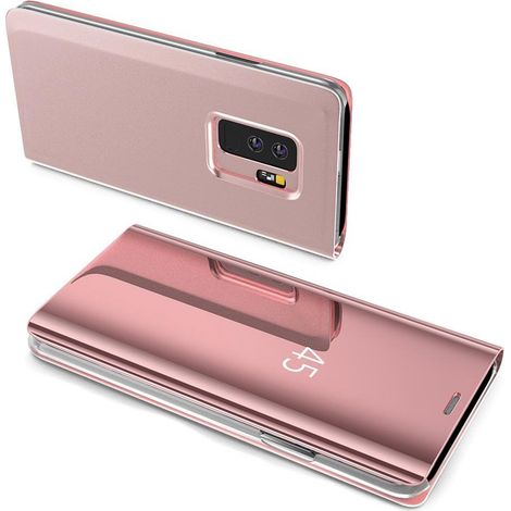 Smart View Spiegel Mirror Smart Cover kompatibel mit Samsung Galaxy A14 5G Schutzhülle Rosa