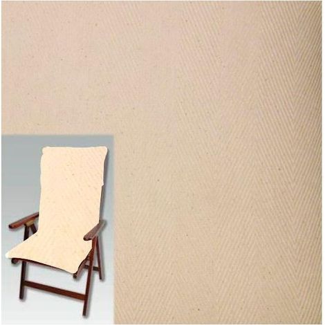 XTRA BIANCO 8012947573297 Cuscino per Sedia Alto in Cotone Sfoderabile con Cerniera e Volant 70x45x45 cm colore Ecru