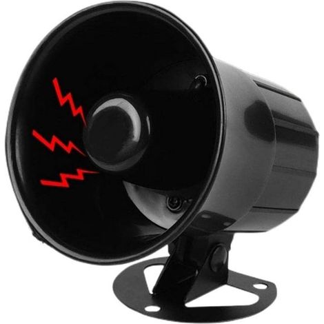 DC 12V 110db Klaxon alarme, Sirène filaire haut-parleur largement utilisé dans les alarmes de fuite de gaz et de fumée (1/5)
