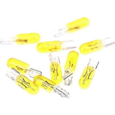 Lot de 10 ampoules halogènes T5 12 V 1,2 W pour tableau de bord et éclairage intérieur de voiture (1/5)