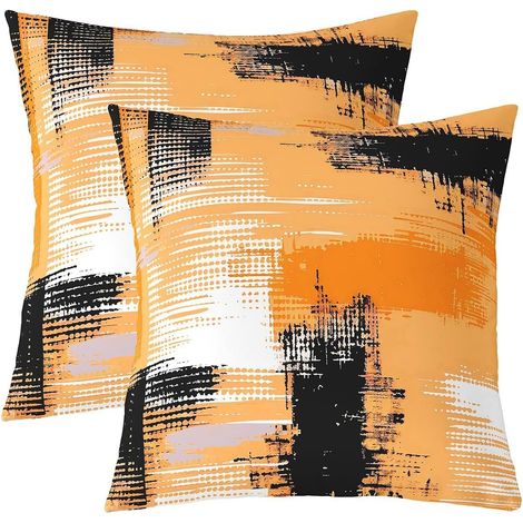 Lot de 2 Vintage Peinture À l'huile Housse de Coussin 40x40,Polka Pois Vintage Taie Oreiller,Tie (1/5)