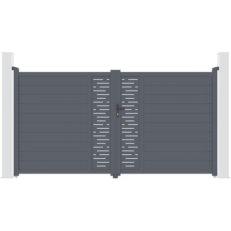 Portail aluminium battant ARLBERG 300x180cm (1/4)
