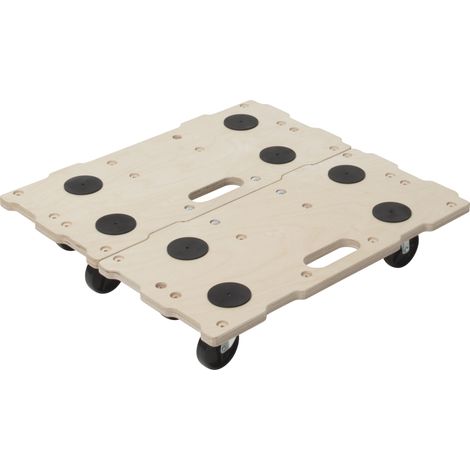 wolfcraft I 2 Puzzle Boards Möbelroller FT 400 I 5543000 I für Lasten bis zu 400 kg I Umzugshelfer I Transportroller I Rollbrett ITransporthilfe (1/5)