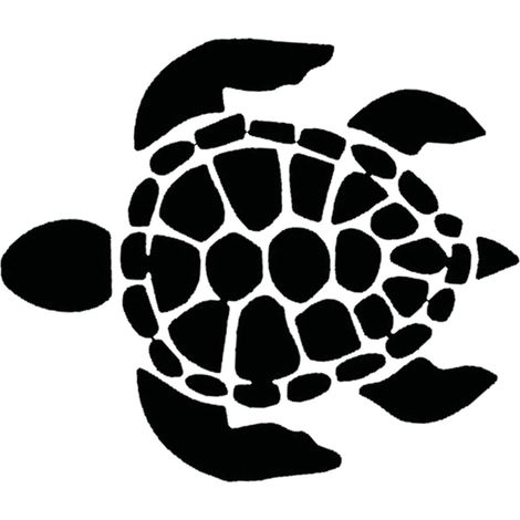 Autocollants Vinyle en Noir à Facile Installation Coller Décoller et Décoratifs Tortue Mer pour Voiture de Pare-chocs, Fenêtres de Camion et Scènes Océaniques (1/5)