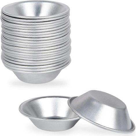 Lot 25 moules à tartelettes - Aluminium - Réutilisables antiadhésifs