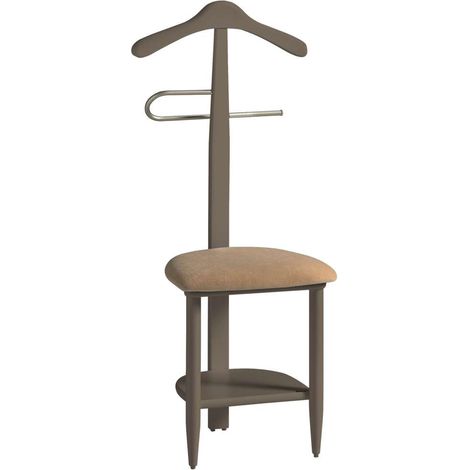 Galán 361 con asiento en beige herrajes cromado satinado lacado moka, 105 cm(alto)45 cm(ancho)41 cm(largo) (1/2)