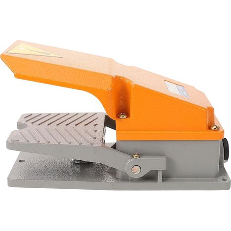 Interrupteur à Pédale Modèle Standard pour Machine, Pédale de Commande en Alliage D'aluminium, 380 V 5 A, Ip62, Orange, pour Machines et Outils Électriques Industriels (1/5)