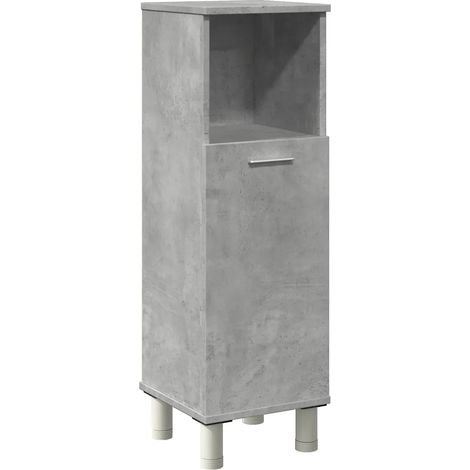 Mueble de baño moderno con amplio espacio de almacenamiento 30 x 30 x 95 cm fabricado en madera de ingeniería en color gris hormigón 020050769 (1/5)
