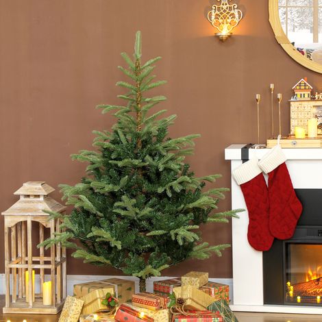 Árbol de Navidad Artificial 150 cm con 492 Ramas y Soporte Metálico Plegable Fácil Montaje para Salón Interior Verde (1/5)