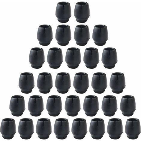 Silicone Table et Chaise Antidérapantes Pieds, 32 Pièces Chaise Casquettes Pieds de Chaise Protecteur pour Jambes de Meubles Rondes Noir(12-16mm) (1/5)