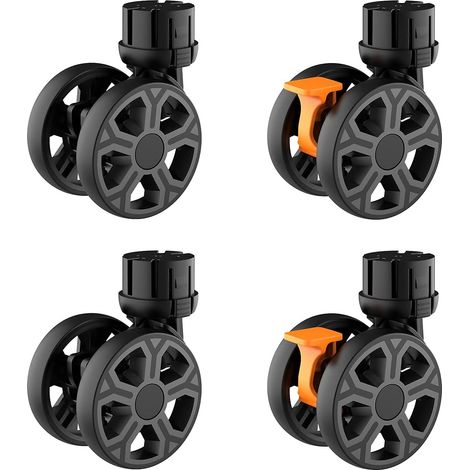 Roues de Rotation Robustes, résistantes à l'usure et silencieuses, Roue rotative à 360 ° pour Chariot Utilitaire Pliant BY06 (Black-4PACK) (1/5)
