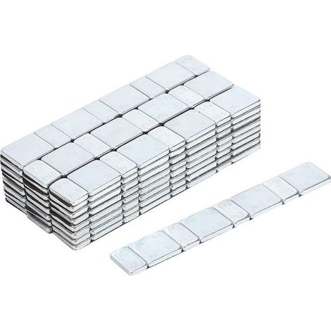 Jeffergarden 5g + 10g x 25 bandes 60g 2.12oz blocs d'équilibrage de moyeu de roue adhésif coller sur l'équilibreur de poids de pneu de voiture (sans pelle) (1/5)