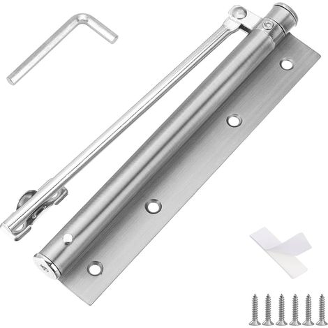 1 - Ferme-Porte - Accessoire de Porte - Réglable Hydraulique en Acier Inoxydable pour Intérieur et Extérieur Argent 30kg