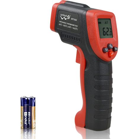 Termometro a infrarossi, pistola termica digitale laser senza contatto per cucinare, preparare cibi, pizze, forni, griglie, frigoriferi da -50℃ a 550℃