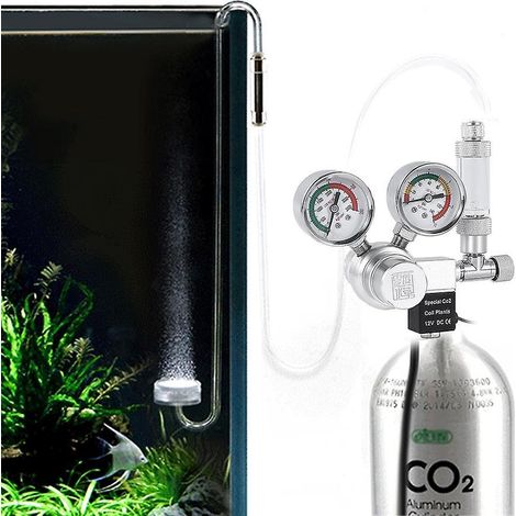 Régulateur de CO2 pour aquarium avec tension de sortie de 12 V et électrovanne. Double pression.