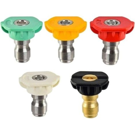 Pack de 5 buses, jet plat, jet droit et mousse pour PRO et DORSAL SPRAYER, Rouge, Orange, Vert, Noir, Blanc (1/3)