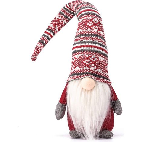 Gnome - Decoratif Noel - Figurine Tomte Suédois - Ornement De Fête - 48 X 18 X 12 Cm - 1 Pièce (1/4)