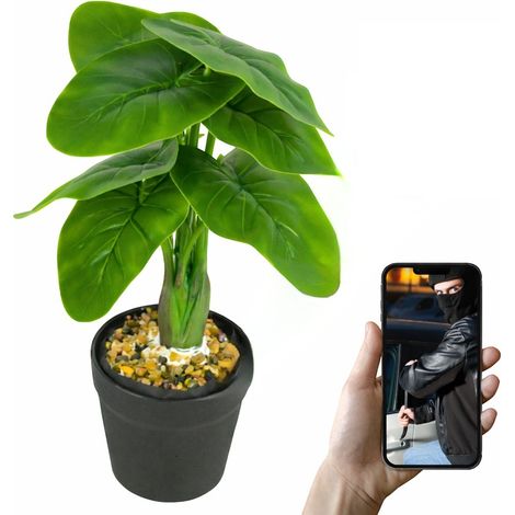 Versteckte Mini-Spionagekamera mit Batteriebetrieb in Blumenform, Full HD, WLAN