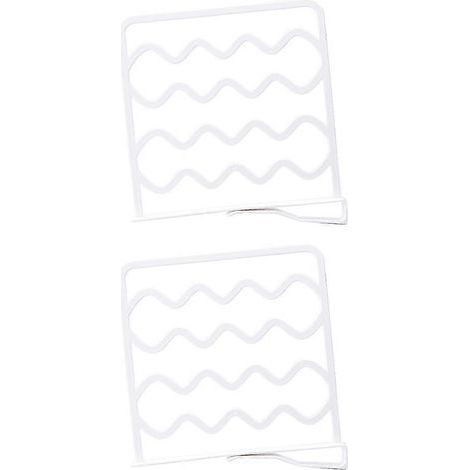 2 Schrankregaleinsätze, Kleidertrenner, mehrstufiger Regalorganizer (Weiß) – 27,5 x 25,5 cm – Weiß (1/4)