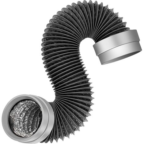 5ft 4in Dryer Vent Hose, 6-Layer Aluminum Flexible Dryer Hose, Heat Resistant Dryer Exhaust Hose, Universal Dryer Hose Vent Kit