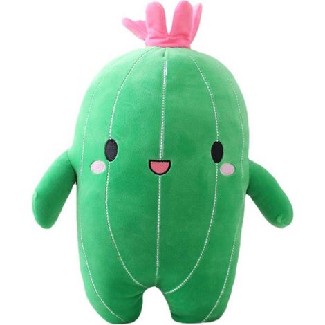 Coussin cactus en peluche douce, fleur plante décorative pour enfants et fans d'anime (1/5)