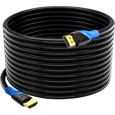 Câble HDMI 4K/60HZ 20m (HDMI 2.0, 18 Gbit/s) Connecteurs Plaqués or Ultra Haut Débit, Retour Audio Ethernet (1/4)