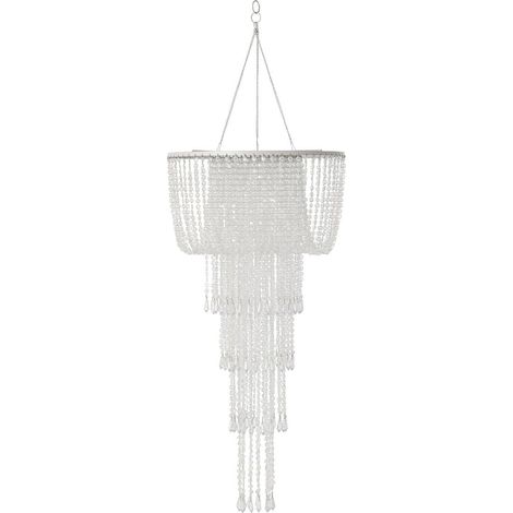 Abat-Jour Suspension Perles "Sigrid" 80cm Transparent (1/3)