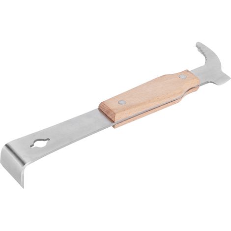 Grattoir à miel en acier inoxydable, couteau à miel pour ruche avec manche en bois, outil apicole (1/5)