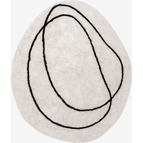 SKLUM Teppich aus Baumwolle (290x250 cm) Kamala Creme-Beige