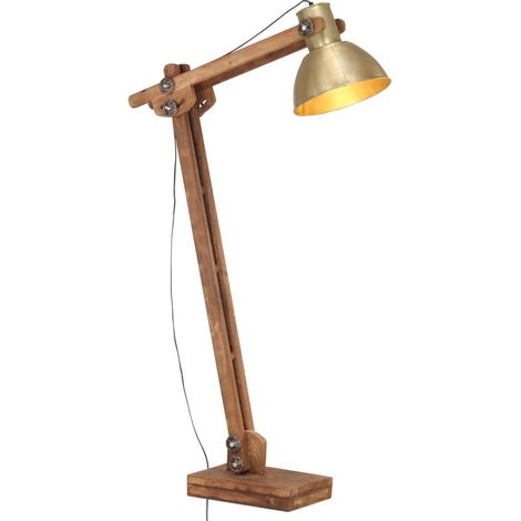 Stehlampe Messing Mango Massivholz E27