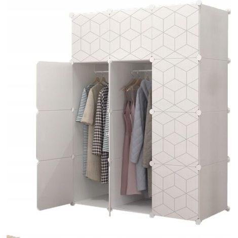 Kleiderschrank Weiß Modularer 147x75x47 cm (1/3)