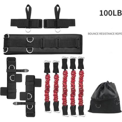 Ensemble de bandes de résistance de boxe - Résistance 100 livres - Rouge (1/4)
