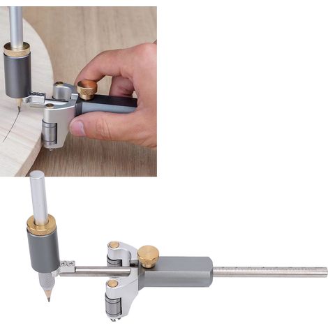 Bogen- und Geraden-Zeichenwerkzeug für die Holzbearbeitung, Parallellinien-Zeichenwerkzeug, Messlehre, multifunktionales Markierungswerkzeug für die Holzbearbeitung (DIY). (1/5)