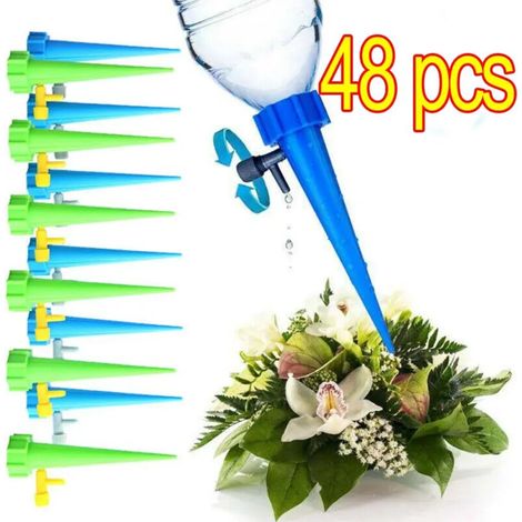 (48PCS-Green) Système d'irrigation goutte à goutte automatique pour plantes de jardin, kits d'arrosage automatique pour plantes de jardin, dispositifs d'arrosage à insérer (1/5)