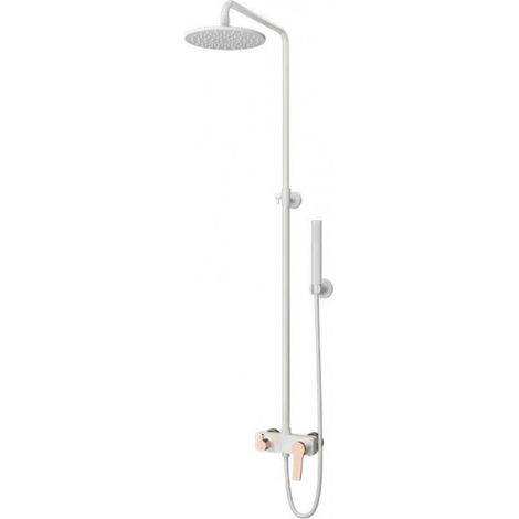 Colonne de douche ANDARE avec douchette-Chrome blanc et rose gold-21 ---Chrome blanc et rose gold (1/5)