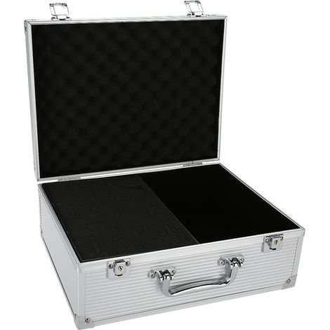 Étui de rangement en aluminium pour machine à tatouer, boîte de transport vide, organisateur et coussinet en mousse 02Argent (1/5)