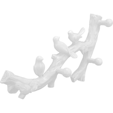 Crochet mural en résine en forme d'oiseau, porte-manteau et porte-clés, accessoire de décoration intérieure créatif en 3D (29,5 cm) (1/5)