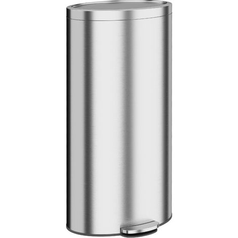 Pattumiera a pedale da 30 L con chiusura ammortizzata e secchio estraibile in acciaio inox (1/5)