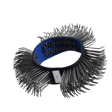 Brosse métallique rotative pneumatique, outil industriel pour acier (1/5)