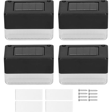 4 pieces lamp stairs solar 3LED steps landscape light for outdoor garden channel yard Patio decor (1/5)