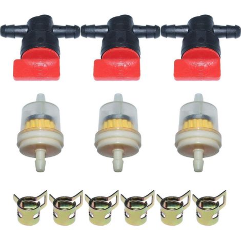 Kit de pince de fermeture du filtre à gaz carburant 1/4" Convient pour 494768 697947 698183 AM36141 AM107340 2-4507 7034212 54-3150 Pièces de rechange. (1/5)