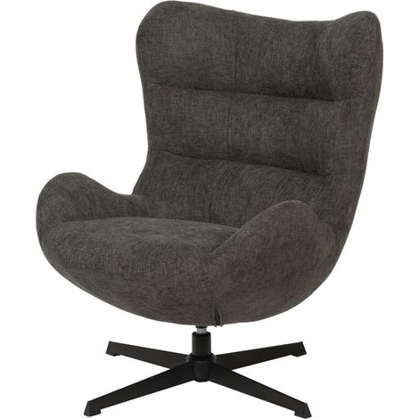 Amadeus - Fauteuil en tissu anthracite Austin (1/3)