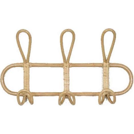 Crochets muraux en rotin - Cintre décoratif pour chambre d'enfant, organisateur de vêtements et de chapeaux, étagère de rangement suspendue pour vêtements d'enfants A (1/5)