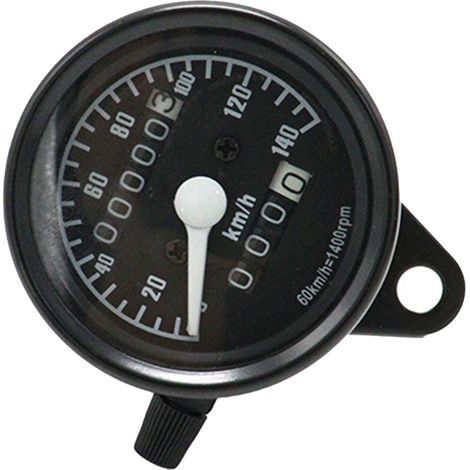 Compteur de vitesse universel de moto 12V 0 à 140 km / h Accessoire de modification du compteur comptant rétro. (1/5)