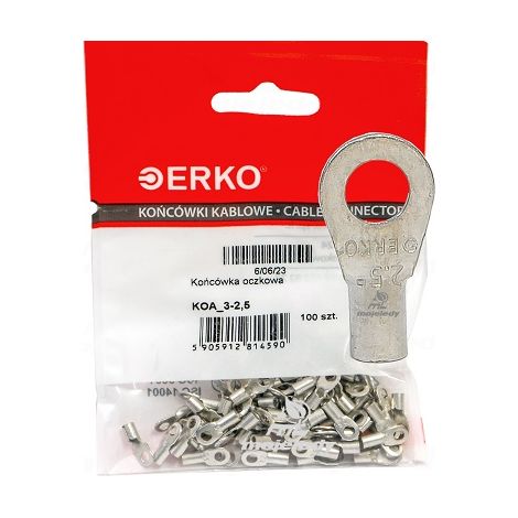 KOA CU Ringkabelschuh 2,5 mm M3 100 Stück erko (1/2)