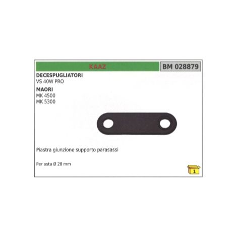 Piastra giunzione supporto parasassi KAAZ decespugliatore VS 40W PRO Ø asta 28mm