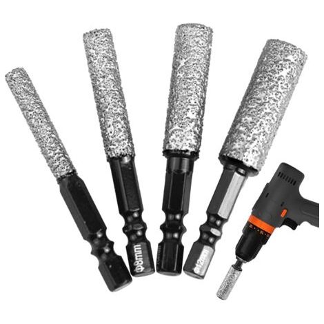 Kit De Scie Cloche Pour Béton - Mèche Brasage Manche Hexagonal pour Verre Céramique Accessoire de Perçage Pour Granit Porcelaine Métal Bois Céramique Placage Douche (1/5)