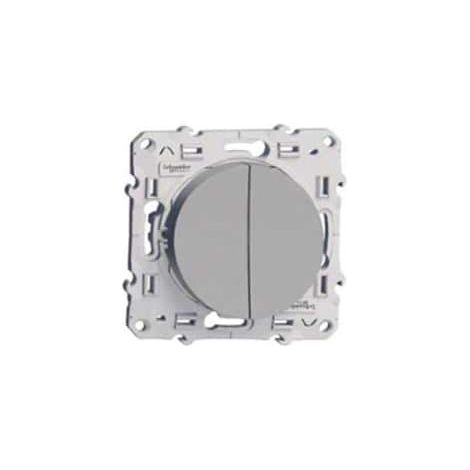 Schneider Electric Interruptor conmutador doble gris Odace